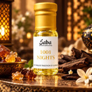 1001 Nights Attar concentrated alcohol-free roll-on bottle