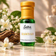 Rawdah Attar concentrated alcohol-free roll-on bottle