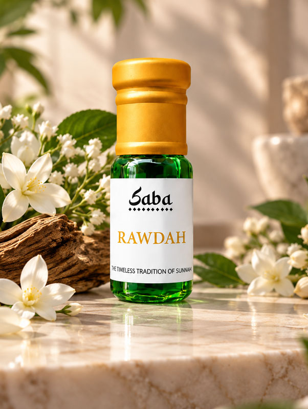 Rawdah Attar Rawdah Attar concentrated alcohol-free roll-on bottle