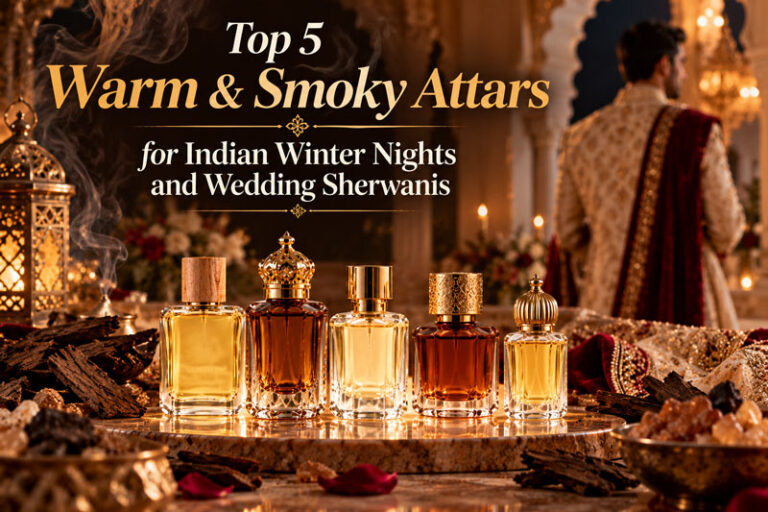 Top 5 Warm & Smoky Attars for Indian Winter Nights and Wedding Sherwanis